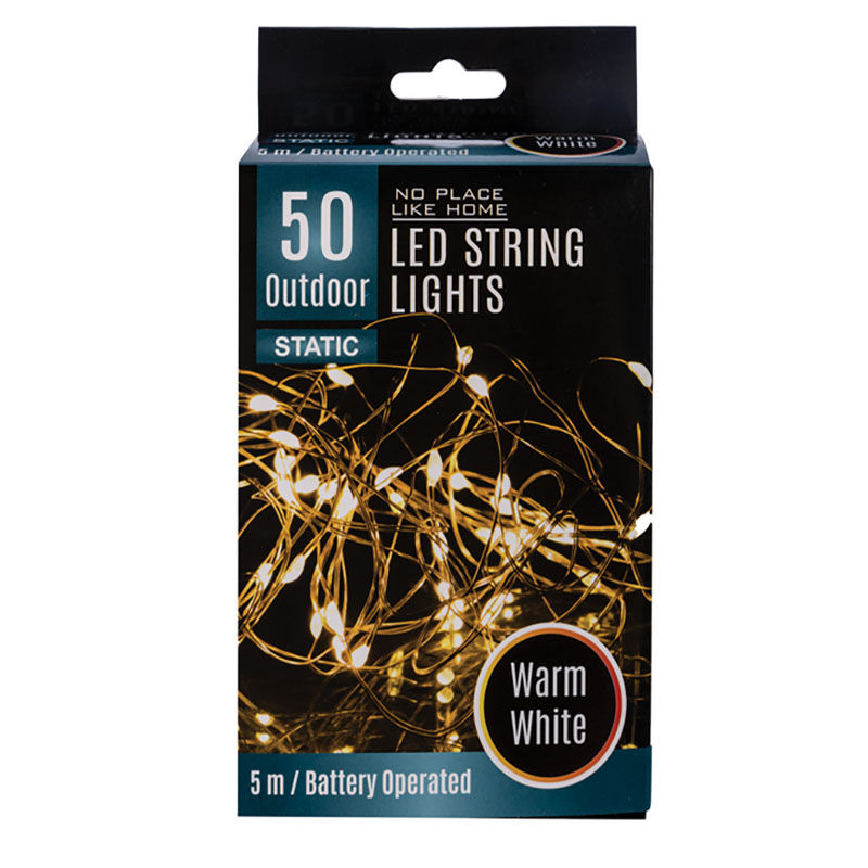 String Lights - Outdoor - Warm White - 5 m - 50 LED - 10 Pack