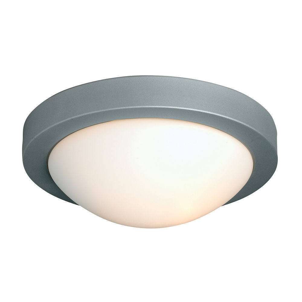 Eurolux Radiant Satin Silver Eurolux Radiant Flat Ceiling Light - 280mm