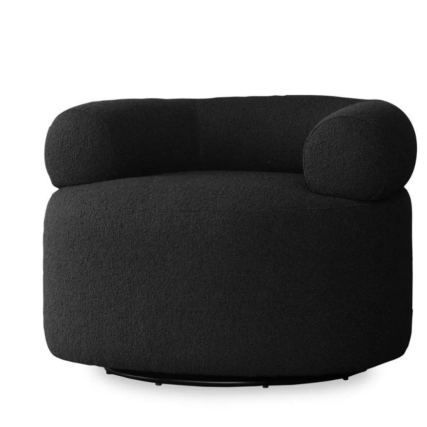 Octavia Swivel Accent Chair- Black