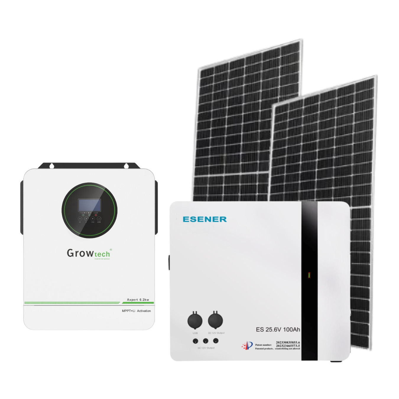 3.6kW Growtech Inverter | 2.56kWh Esener Lithium Battery Solar System