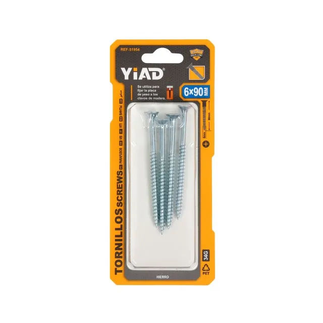 Zinc-Plated Steel Screws – 100 Pack | Rust-Resistant | General Purpose Fasteners