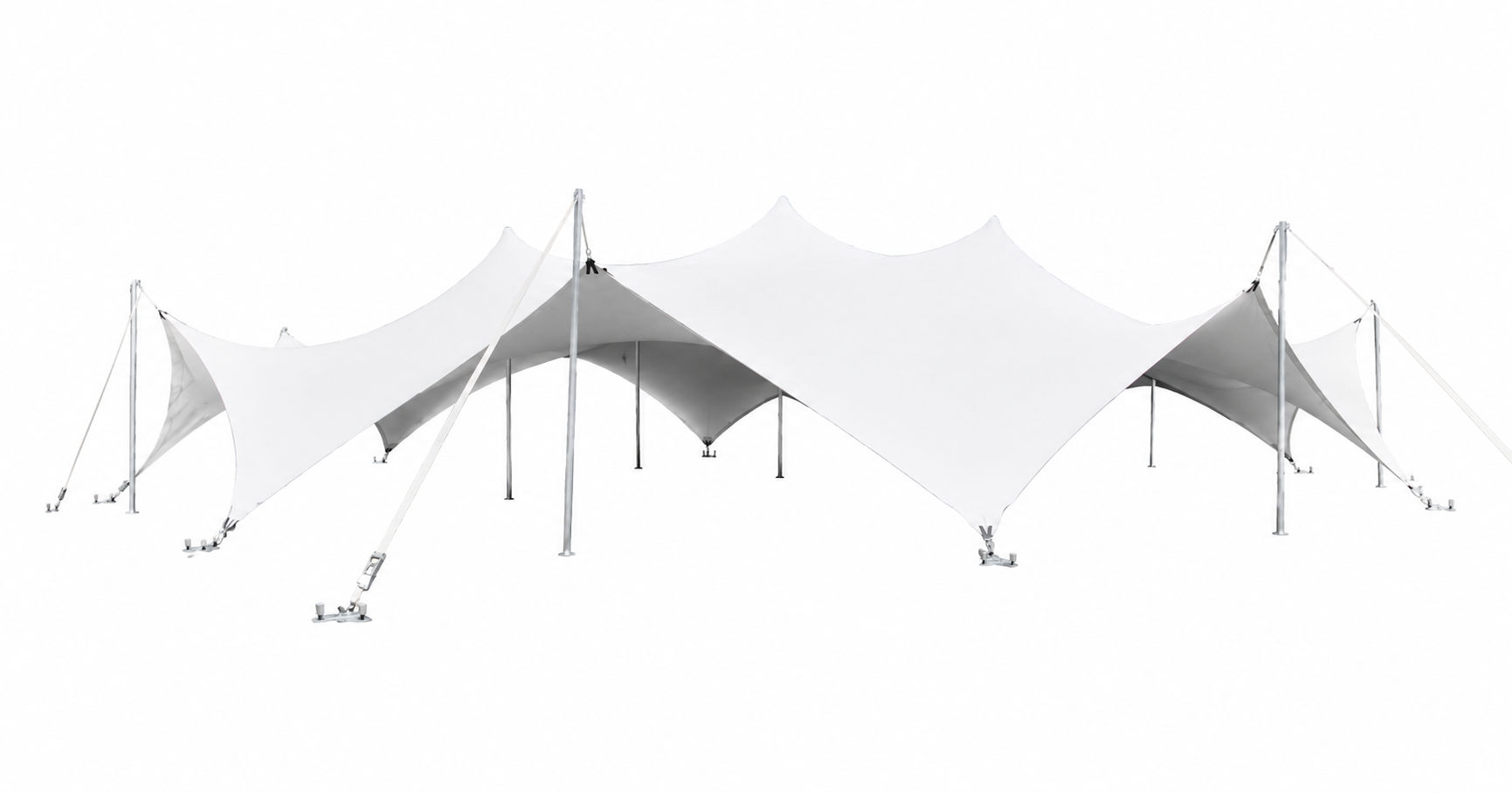 PVC stretch tent 6x10m white