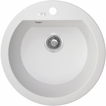 Laveo Dafne Granite Sink 1 Bowl - White
