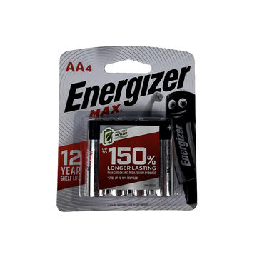 Energizer - Max AA Alkaline Batteries 1.5V LR6 (4 Pack)