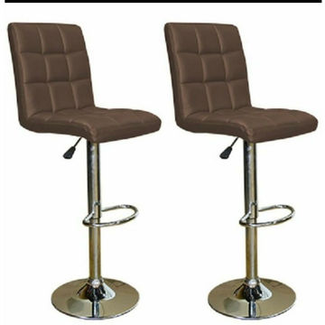 Brown Imprezza Faux leather barstools with gear lift and Swivel function- Set of 2
