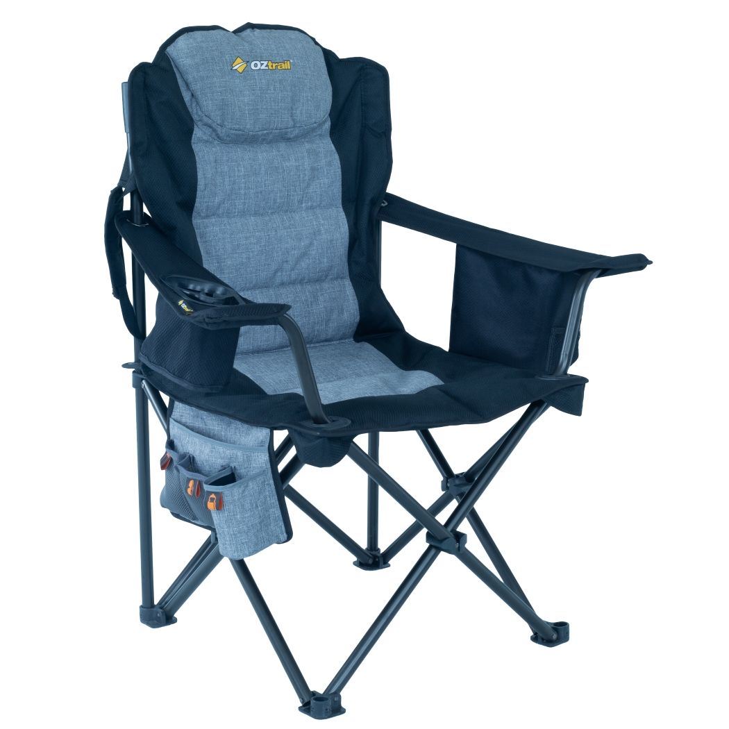 OZtrail Big Boy Cooler Arm Chair Blue 220kg