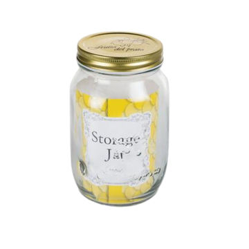 Embossed Glass Storage Jar 10cm x 17cm (Pack of 6)