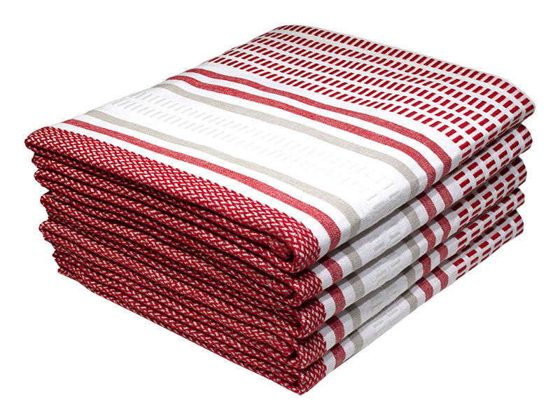 Multipurpose, Easy Fit, Absorbent Kitchen Towel - Design 2346 - 045x070cms - (05 Pc Pack) - Stripes - Angel Falls