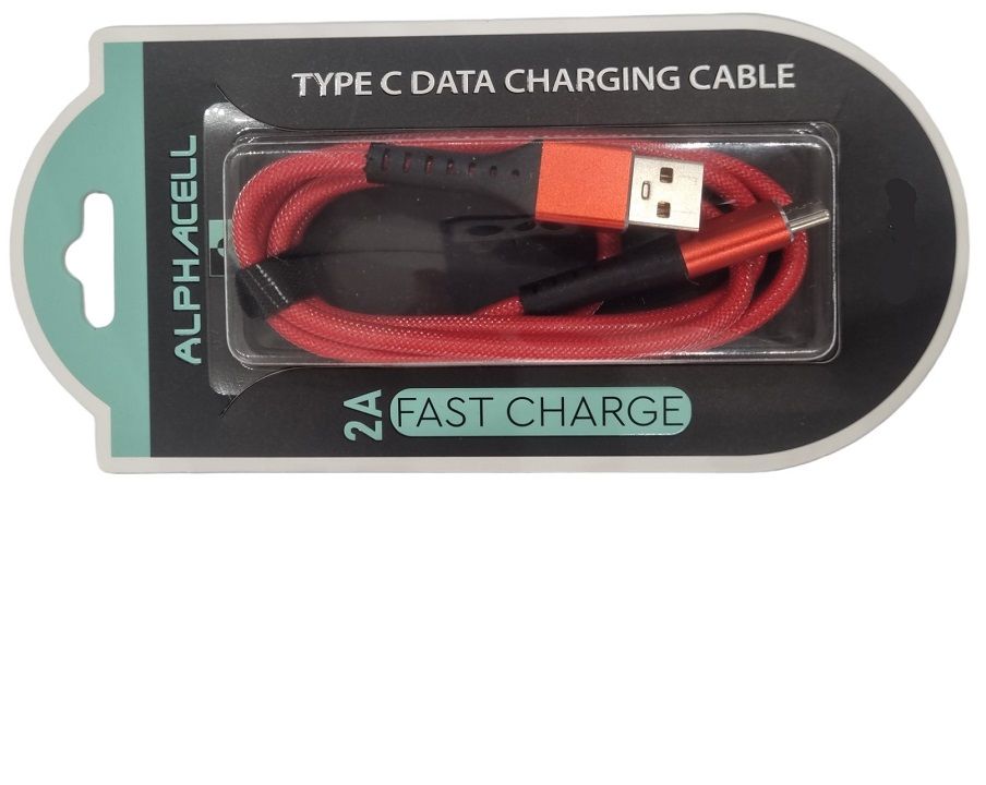 Cable - charging+data 2A Alphacell Type C