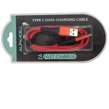 Cable - charging+data 2A Alphacell Type C