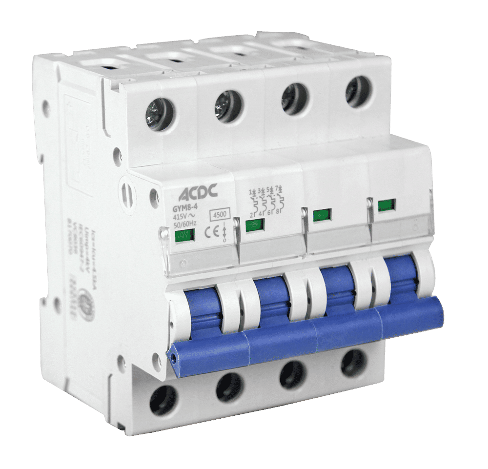 Circuit Breaker 4 Pole C-Curve 4.5KA 25A