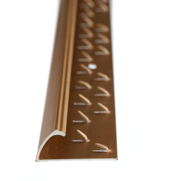 Aluminium Naplock Strip Light Bronze Undrilled 2500 x 31 Aluminium Carpet Strip