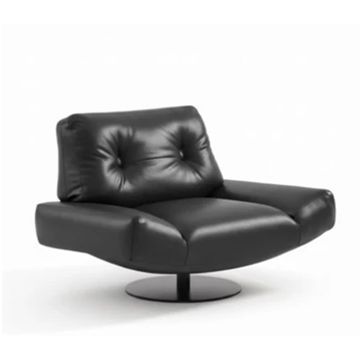 Madiega Furniture - Black Tufted Lounge Chair