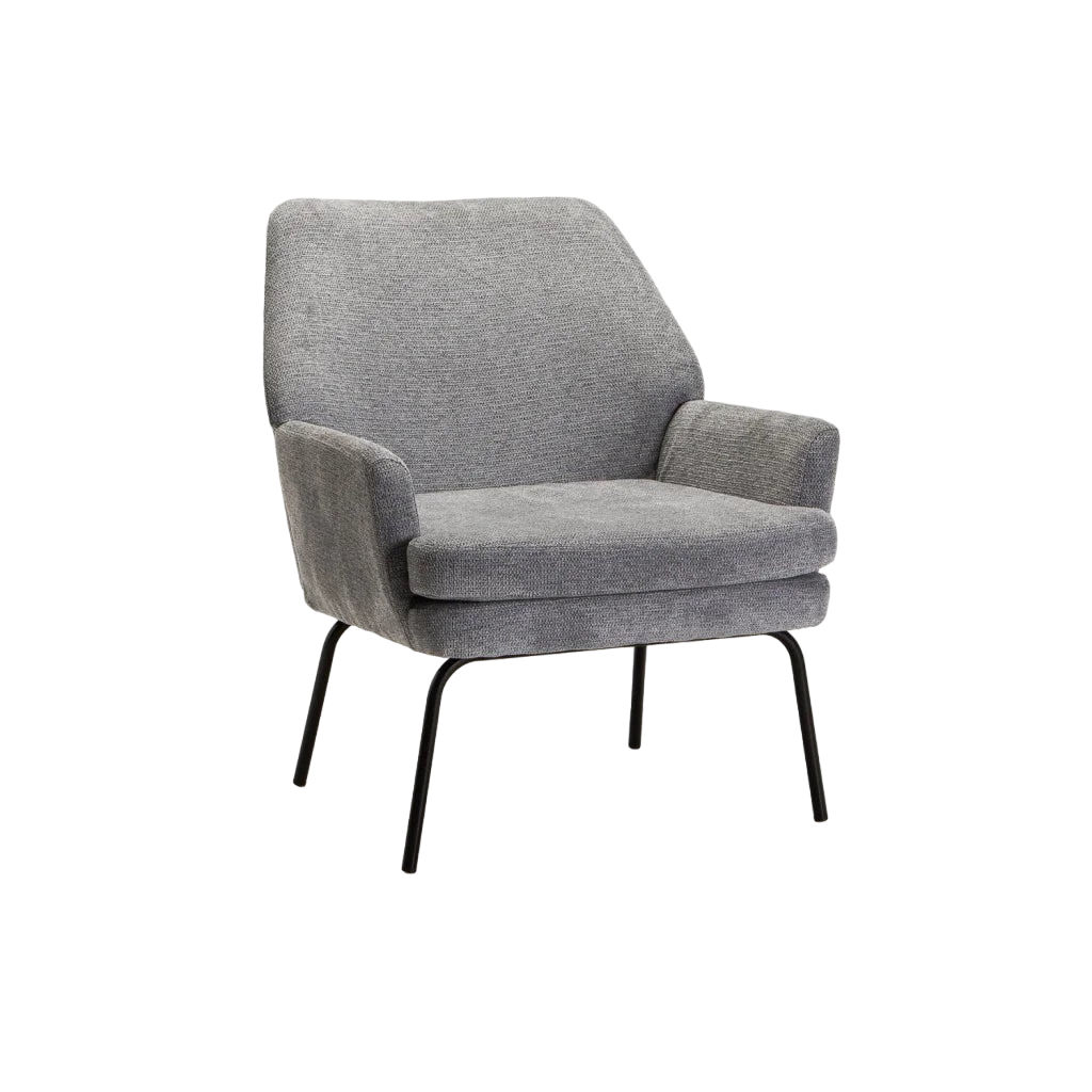 Vividitto - Vishaya  Fabric Chair - Light Grey