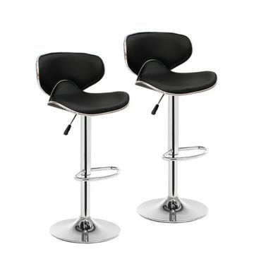 Madiega Furniture - Black Butterfly‑Shaped Swivel Bar Stools