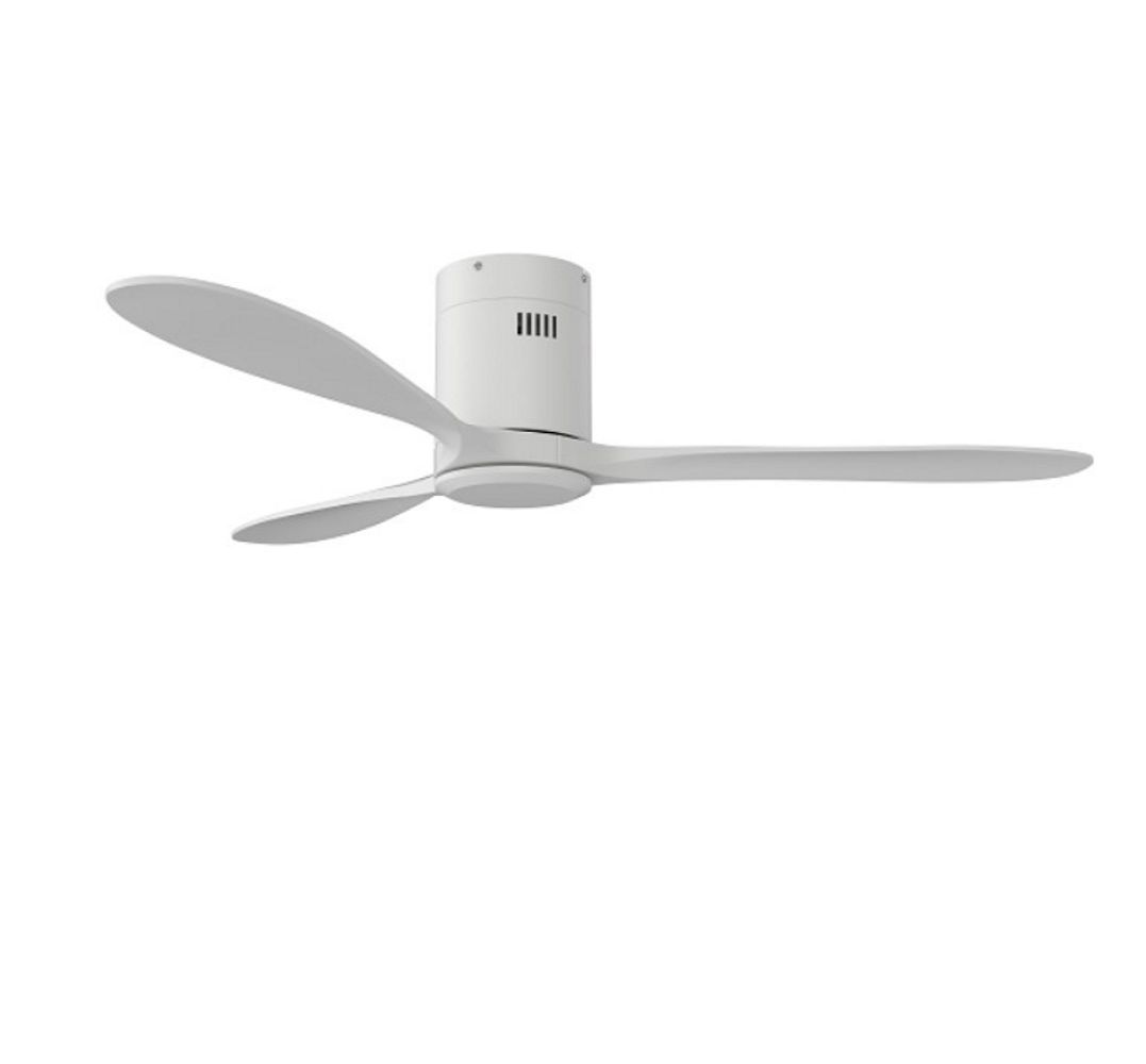 Solent Hugger 3 Blade Ceiling fan 1320mm Blade Sweep (No light) and Infra Red Remote