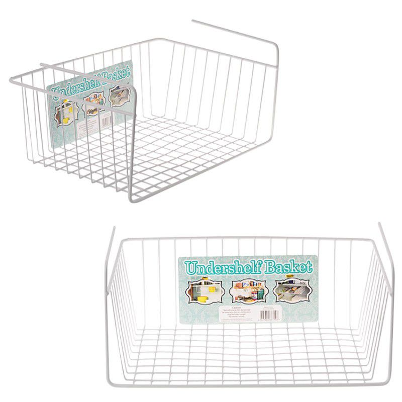 Bulk Pack x 2 Wire Basket 39x27x13cm Under Shelf