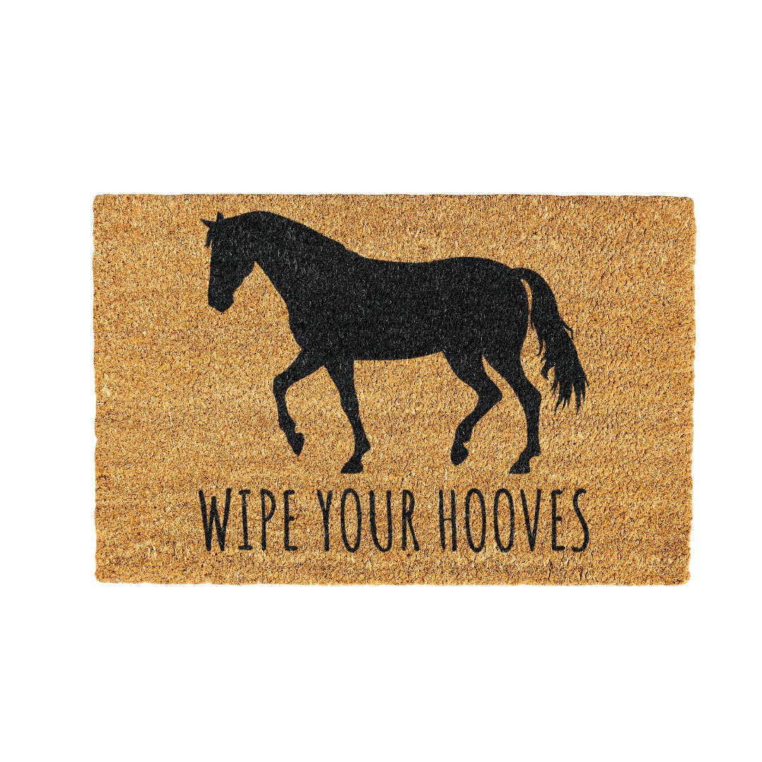 Welcome Hooves Coir Doormat Design 700 x 400 mm