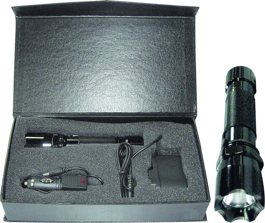 Black Steel Finish  LED Torch Light