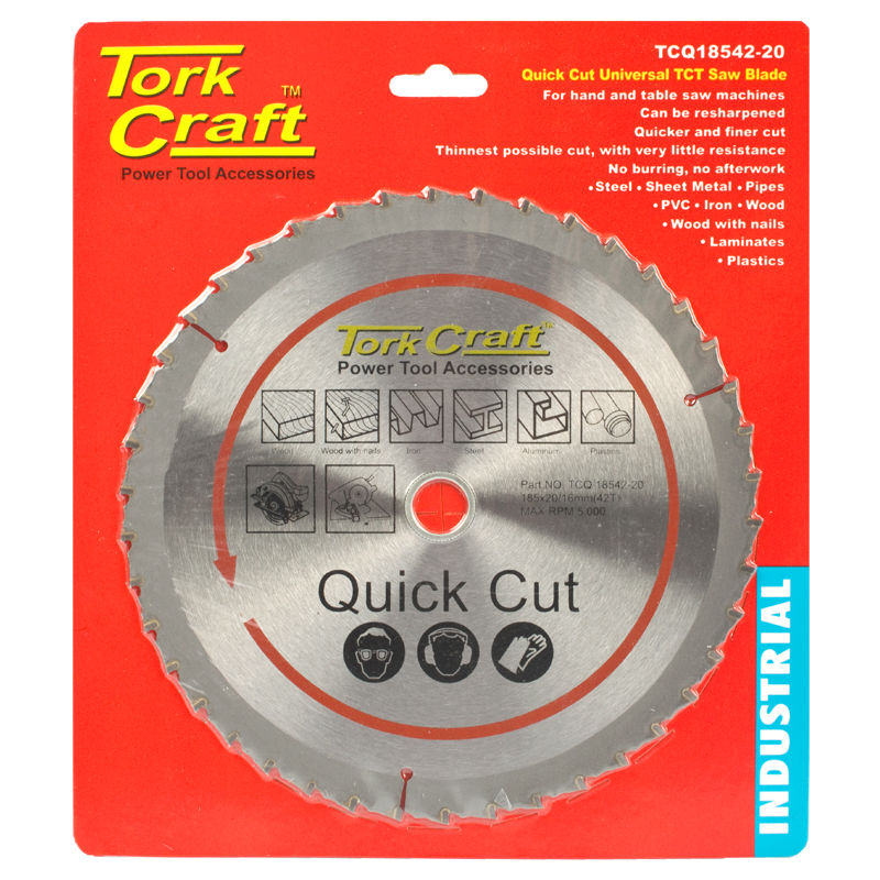 Tork Craft - Universal Quick Cut Tct Blade 185 x 42T 20-16