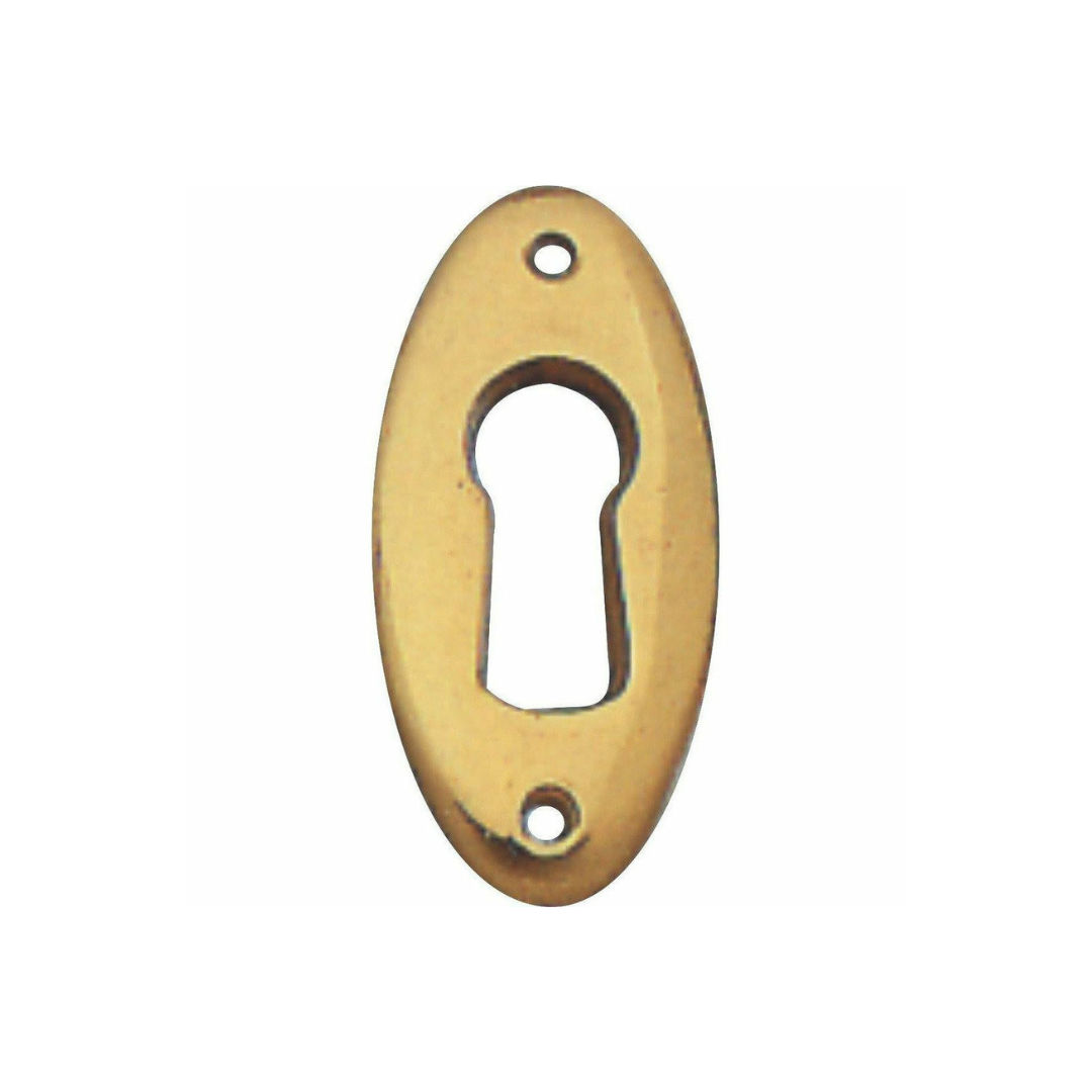 Solid brass oval escutcheon plate
