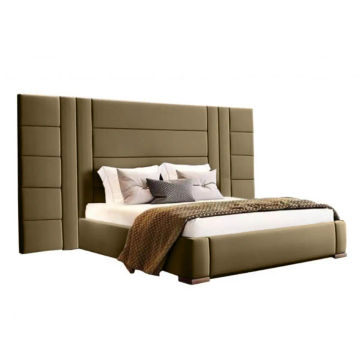 Luxury Headboard & Base Queen - Brown 152cm Base & 240cm Headboard