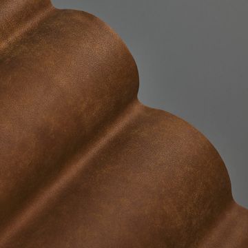 Genuine Leather Twin colour Chesterfield 3 Seater Sofa - Amanzi Brown