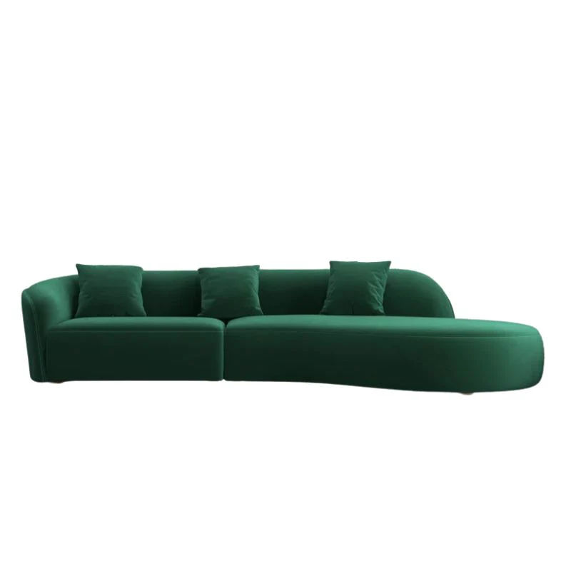 Emilio Curved Corner Couch /Sofa- Green