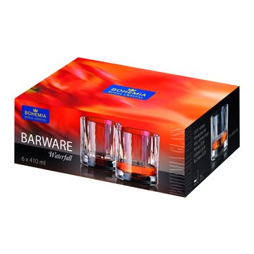 Bohemia Crystal Waterfall Tumbler 410ml 6pk