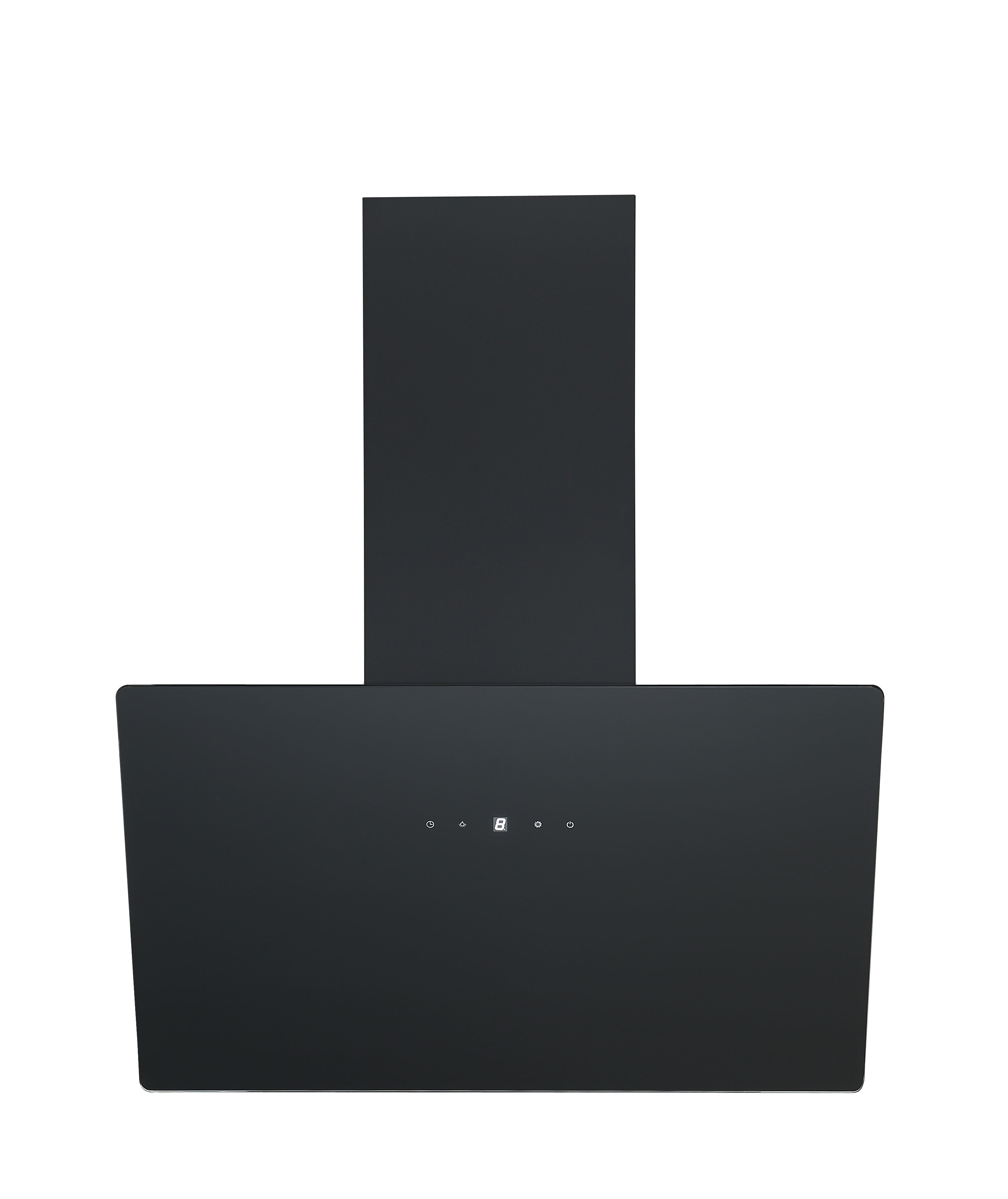 90cm Slanted Black Glass Wall Mounted Extractor