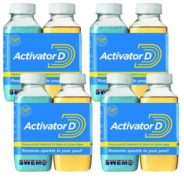 Activator D for treatment of 50000 Litre Swimming Pool Water (4 packs for 4 months)