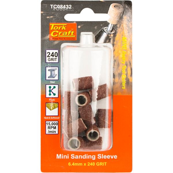 Mini Sanding Sleeve 6.4Mm 240G