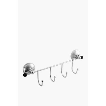 EVERYDAY MULTI HOOK Chrome Suction Hook Bar for Towels & Accessories