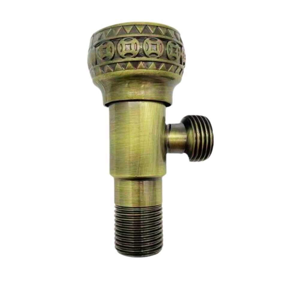 ANGLE VALVE - ANTIQUE BRONZE ROUND HANDLE (REDSTAR) VINTAGE