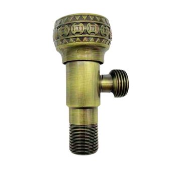 ANGLE VALVE - ANTIQUE BRONZE ROUND HANDLE (REDSTAR) VINTAGE