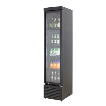Upright Fridge G/D Slim line-PolarCab-Black