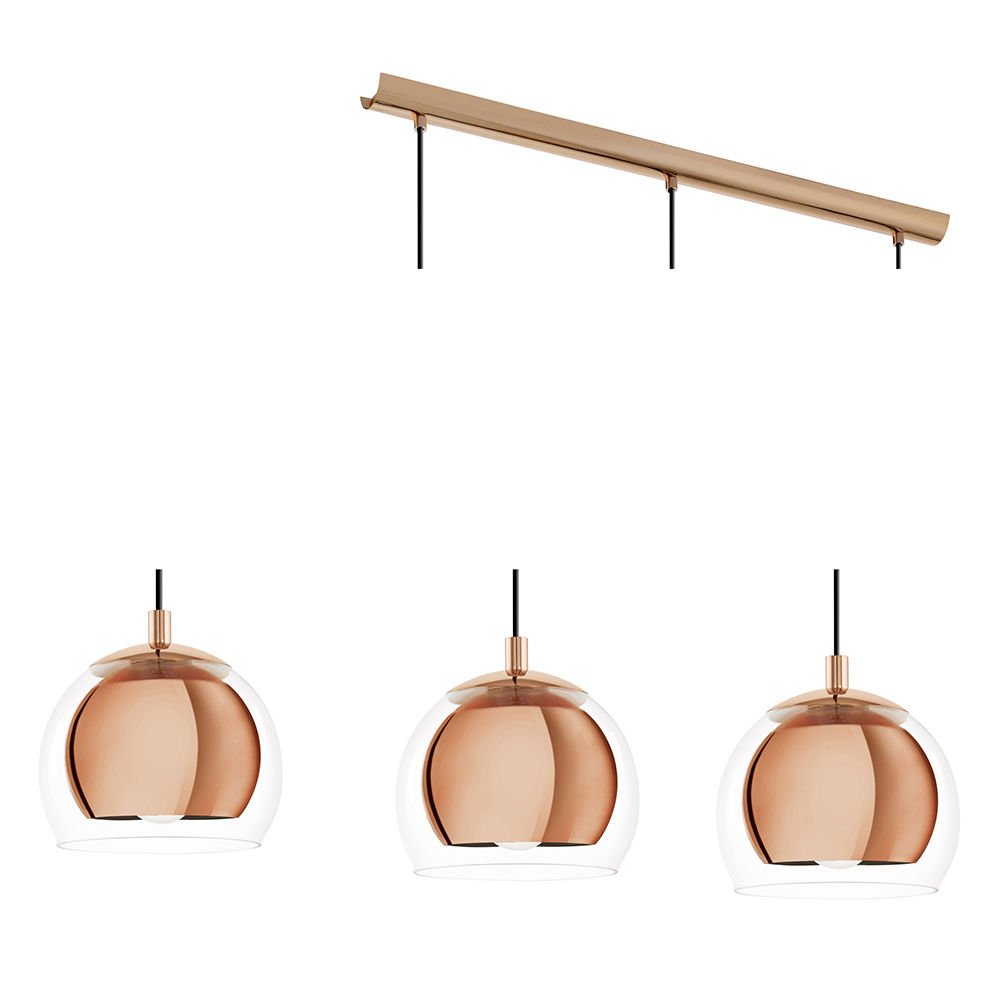 Rocamar 3 Lights Copper  Pendant