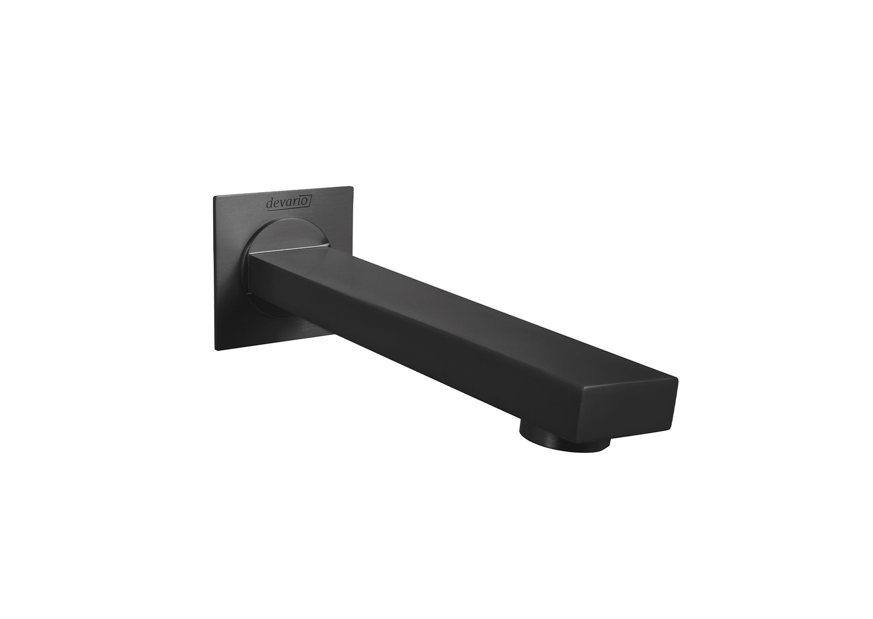 Devario Wall Spout Square 35*15*180MM- Matt Black