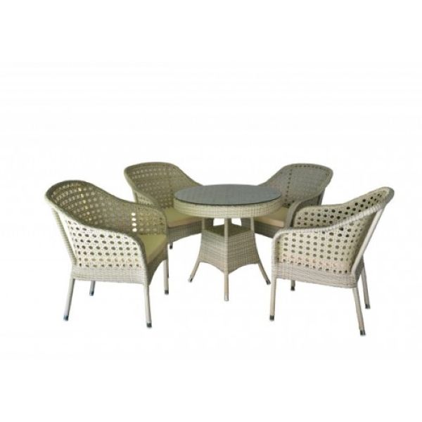 White Garden Table With 4 Chairs | LEROY MERLIN South Africa