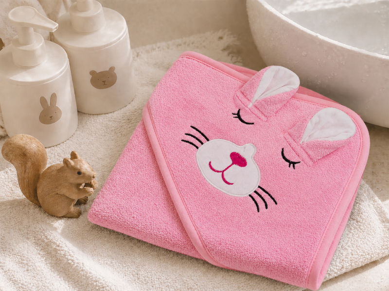 Baby Hooded Towel - Asset 013 - 090x090cms - 380GSM