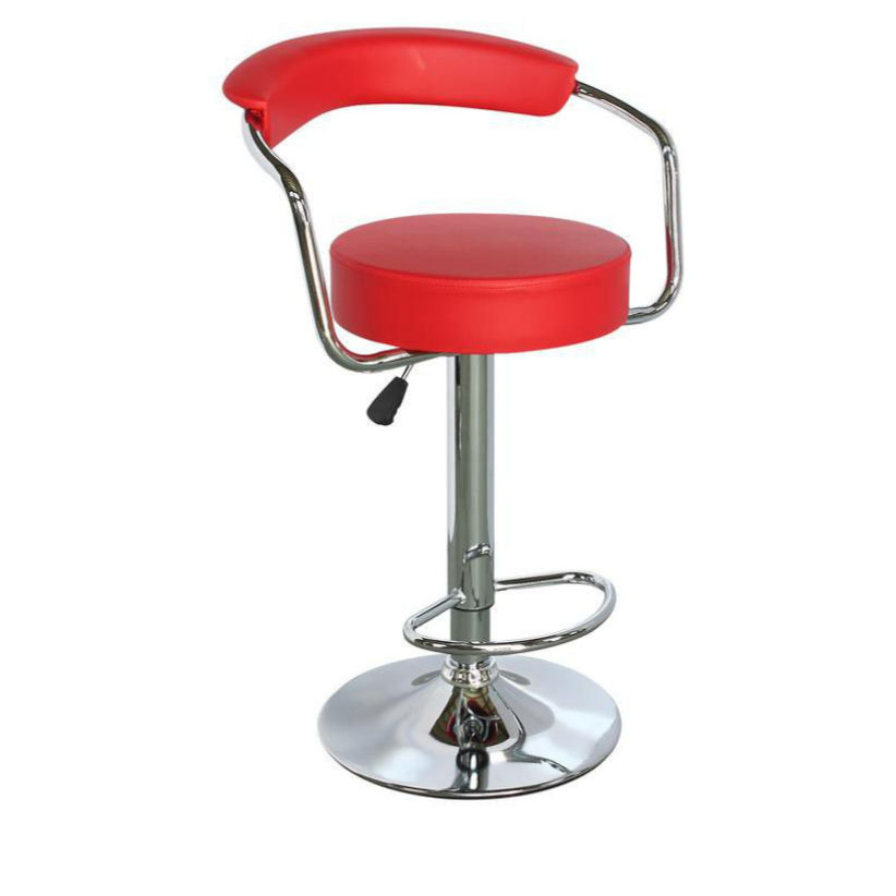 Broadway - Modern PU Leather Barstool - Red