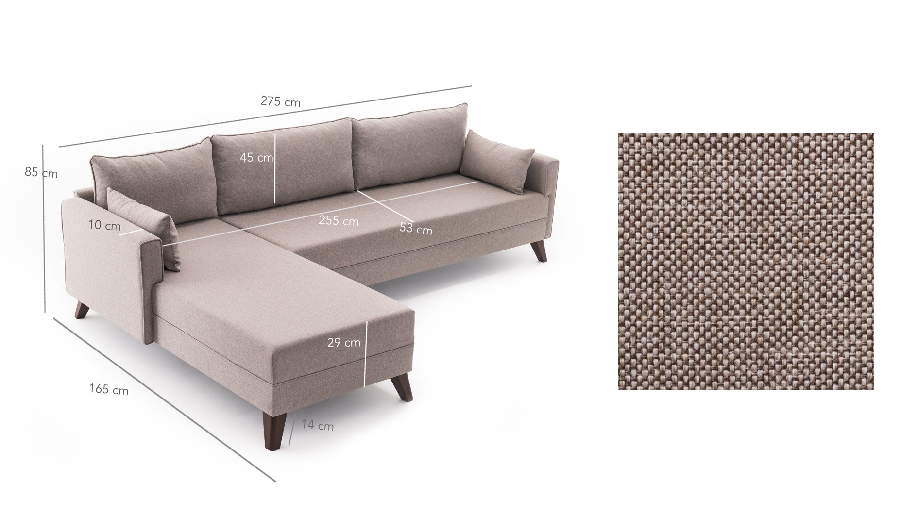 Bella Corner Sofa Left 1 - Claret Red