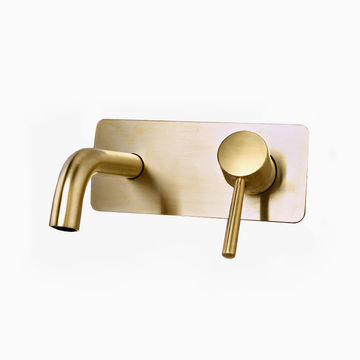 GBB025- BRUSHED GOLD WALL MOUNTED MIXER & BACK PLATE