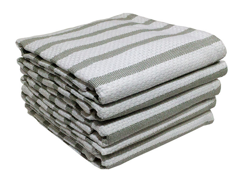 Bunty's Kitchen Towel - Design 2053 - 040x075cms - (05 Pc Pack) - Stripes - Winter Pear