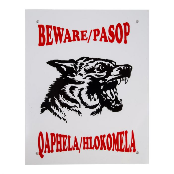 Bulk Pack 2 x Complete Beware Alsation Warning Sign