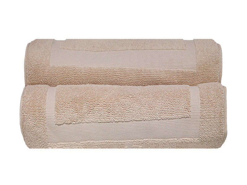 Bunty's Hotel Collection 900GSM 50x80cms Bath Mats - 02 Pc Pack - Tapioca