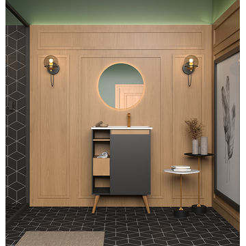 Lotus Bathroom Vanity Freestanding -60cm-Black