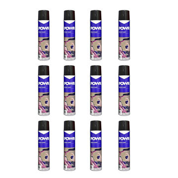 POWR Spray Paint STD 300ml Tin Black Bumper ( 12 Pack )