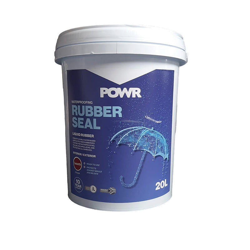 POWR Rubber Seal Waterproof Coating Terracotta 20 Litre