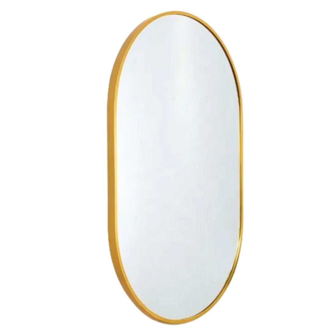 Muett Gold Mordern Oval Wall Mirror 80cm x 60cm